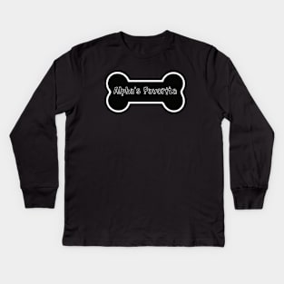 Human pup Alpha’s favorite Kids Long Sleeve T-Shirt